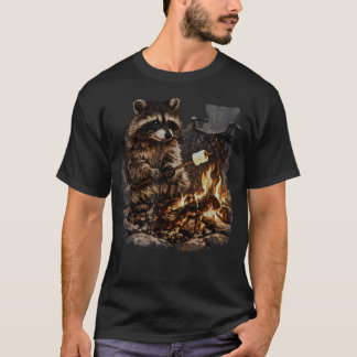T-shirt Raton laveur faisant griller des guimauves Mème d'