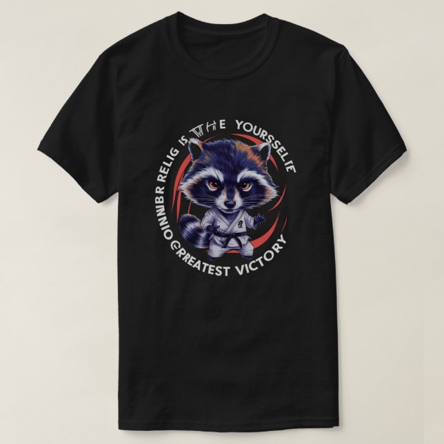 T-shirt Raton laveur Funny Karate (Design devant)