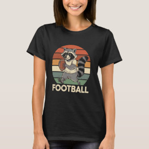 T-shirt raton laveur Jouer américain Football retro vintag