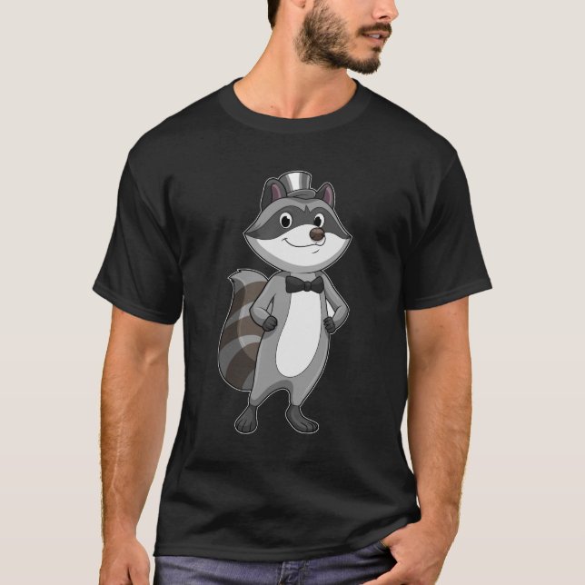 T-shirt Raton laveur marié avec cravate (Devant)