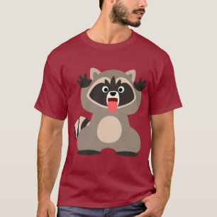 T-shirt Raton laveur mignon de bande dessinée collant la