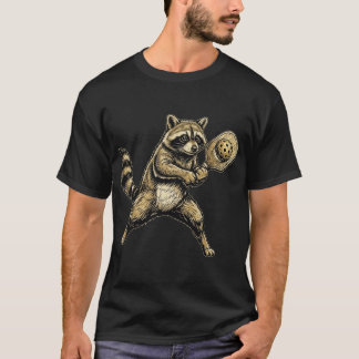 T-shirt Raton laveur mignon et drôle jouant au pickleball