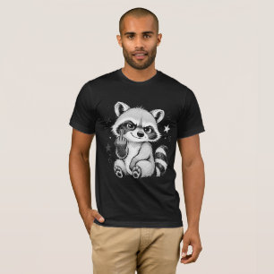 T-shirt Raton laveur mignon et impertinent montrant de l'a