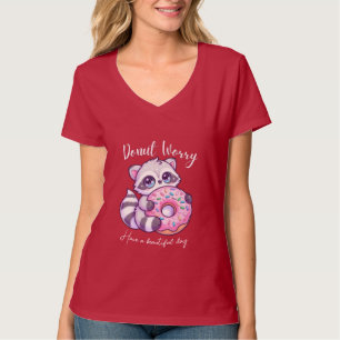 T-shirt Raton laveur mignon kawaii Ne t'inquiète pas