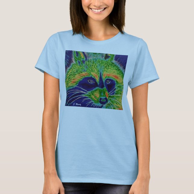 T-shirt Raton laveur rayonnant (Devant)