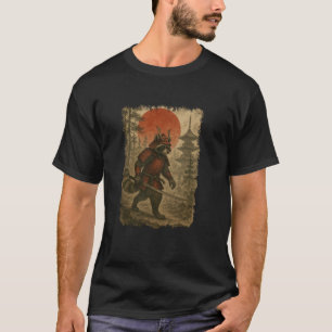 T-shirt Raton laveur samouraï Guerrier et art japonais vi