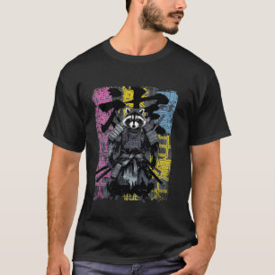 T-shirt Raton laveur Samouraï Guerrier Japonais Dessin Ani