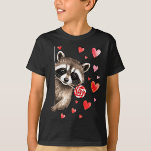 T-shirt Raton laveur sauvage drôle Saint-Valentin humour s