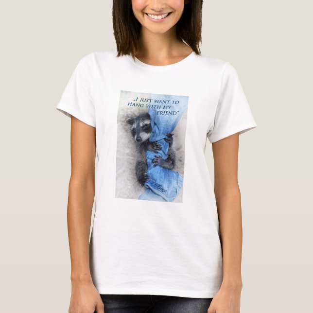 T-shirt Raton laveur - se détendre (Devant)