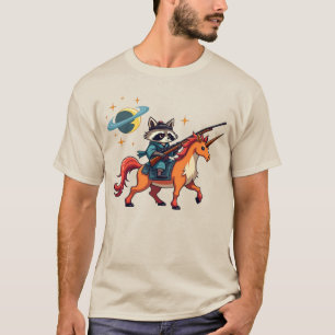 T-shirt Raton laveur sur un licorne-phénix : sniper de lég