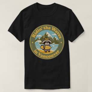 T-shirt Raton laveur surfeur vintage de Vancouver