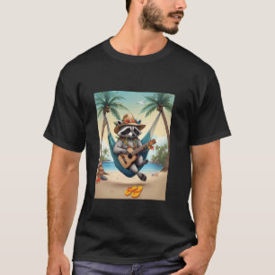 T-shirt Raton laveur tropical drôle et mignon animal de pl