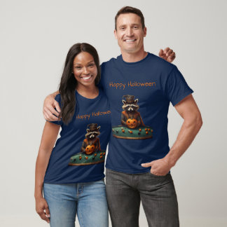 T-shirt Raton laveur vaudou jouant au billard Halloween