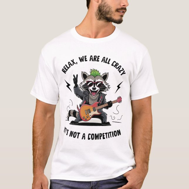 T-shirt Raton racoon drôle (Devant)