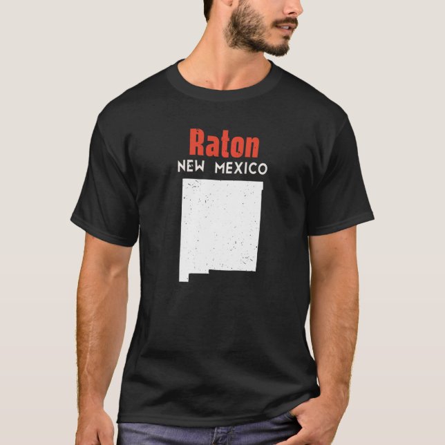 T-shirt Raton USA State America Travel New Mexican New Mex (Devant)