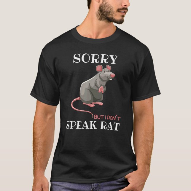 T-shirt Rats Désolé mais je ne parle pas Rat (Devant)