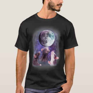T-shirt Rats hurlant à la lune Chemise Drôle Rat