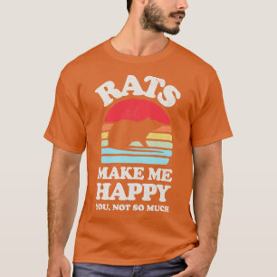 T-shirt Rats me rendent heureux Sunset Retro pour hommes f