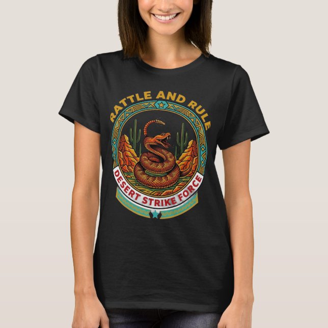 T-shirt Rattle And Rule Desert Strike Force (Devant)