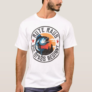 T-shirt Raus der Spass débutant Angler Angeln Fischer