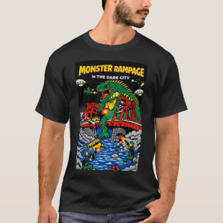 T-shirt Ravage de Monstre dans la Ville Sombre