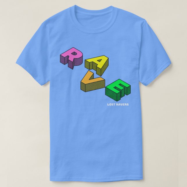 T-shirt Rave Dance Music Trance Techno Lost (Design devant)