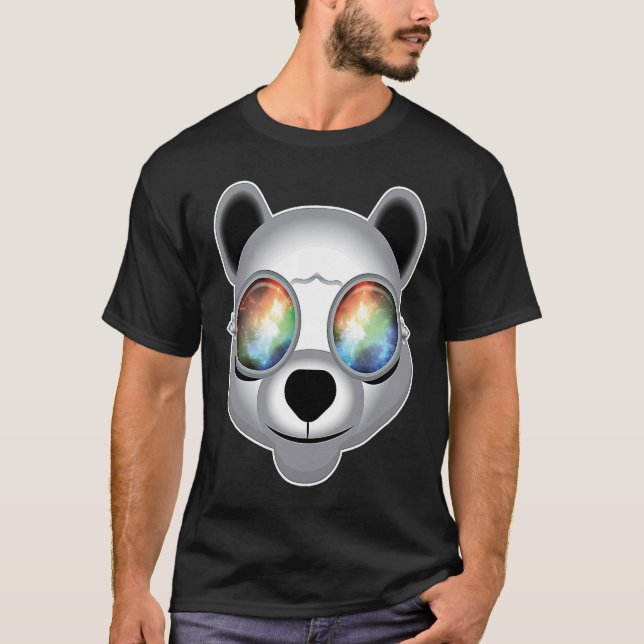 T-shirt Rave Panda Techno Trippy (Devant)