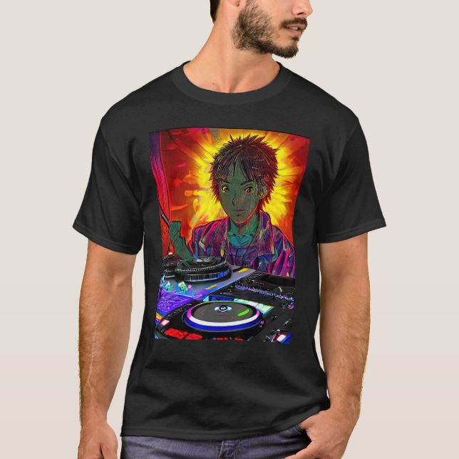 T-shirt Rave Party Psychedelic EDM Trance Club DJ design_2 (Devant)