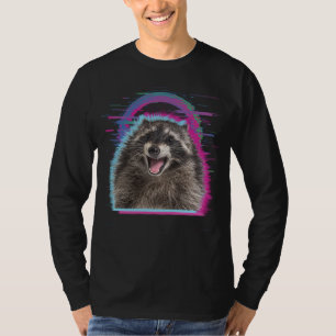 T-shirt Rave Raccoon DJ Tech House Underground Music Retro