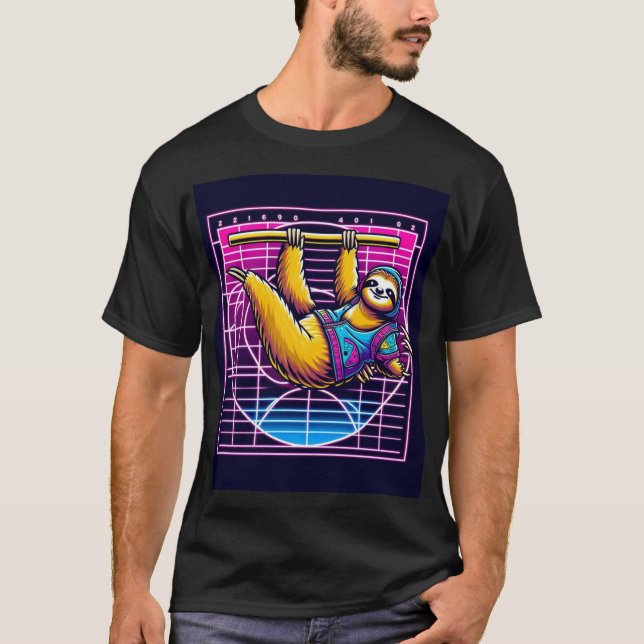 T-shirt Rave Sloth - Fibonacci (Devant)