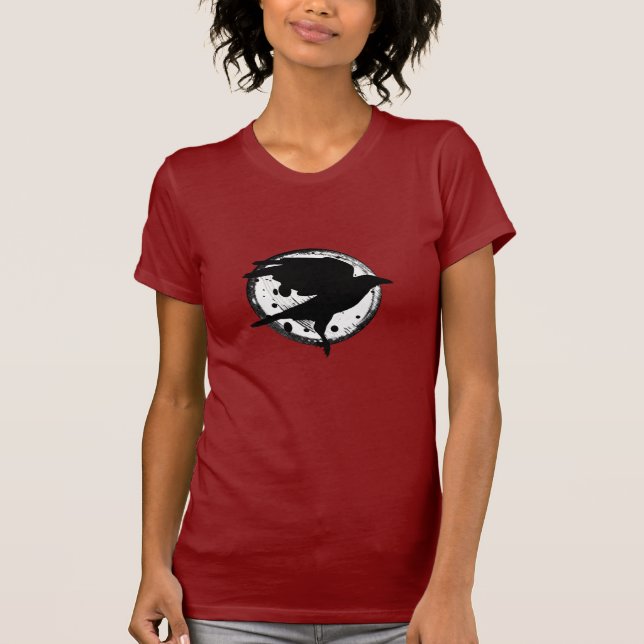 T-shirt Raven et la lune (Devant)