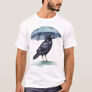 T-shirt Raven Jouer dans la pluie avec une nouveauté parap