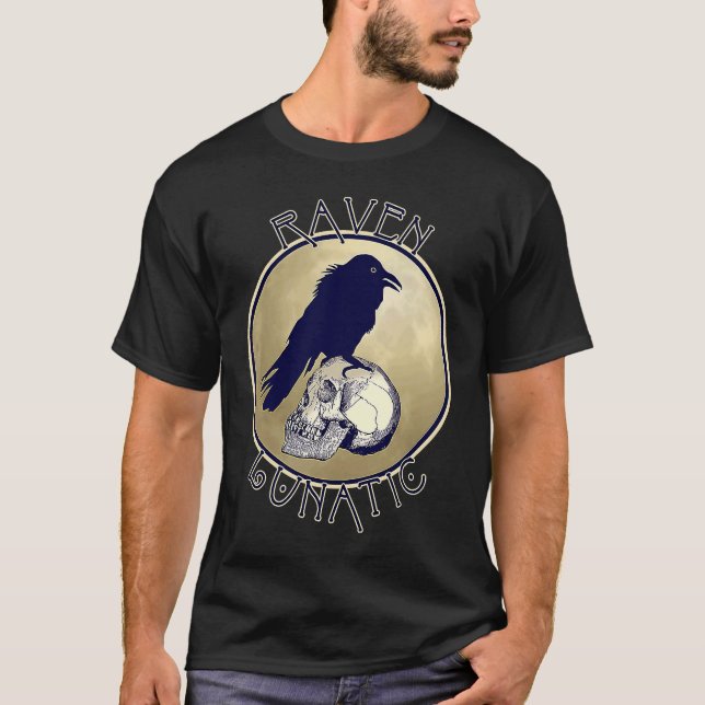 T-shirt Raven Lunatic Funky Raven Pun (Devant)