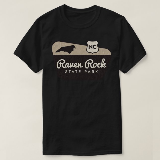 T-shirt Raven Rock State Park North olina Affiche de bienv (Design devant)