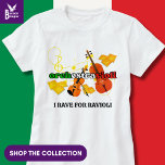 T-shirt Ravioli Pasta ORCHESTRAVIOLI Couleurs italiennes M<br><div class="desc">Fun Ravioli Pasta ORCHESTRAVIOLI Couleurs italiennes T-shirt de musique avec TEXTE PERSONNALISABLE, conçu avec cellos, staves de musique et raviolis. Le libellé est créé dans les couleurs du drapeau italien - vert, blanc et rouge. Vous pouvez aussi PERSONNALISER le texte en bas avec votre nom ou autre libellé. Un t-shirt...</div>