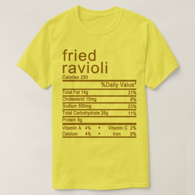 T-shirt raviolis frits (Design devant)