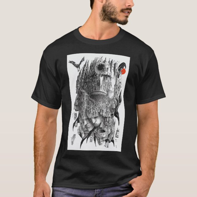 T-shirt ravit palace encre art (Devant)