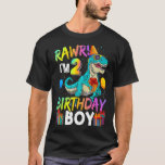 T-shirt Raw I'm 2 Birthday Boy Funny Dinosaur Air Balloon<br><div class="desc">Raw I'm 2 Birthday Boy Funny Dinosaur Air Balloon</div>