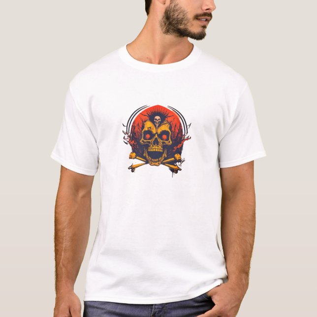 T-shirt Raw Power : Conception de pochette d'album rock (Devant)