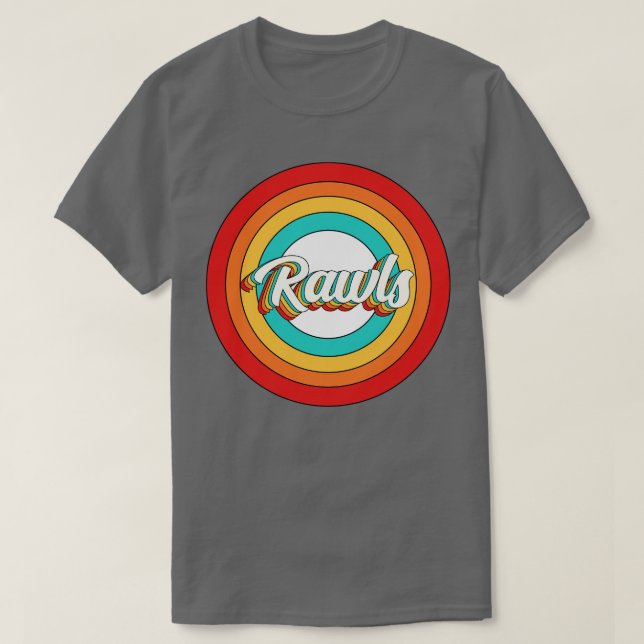 T-shirt Rawls Nom Chemise Rawls Vintages Cercle (Design devant)