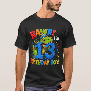 T-shirt Rawr 13 T-Rex Dinosaure Jungle Anniversaire 13 Ans