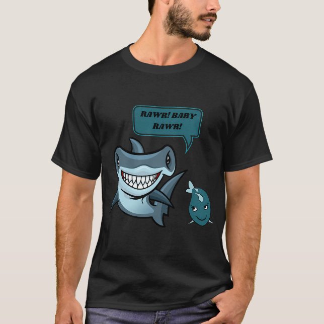 T-shirt RAWR! BÉBÉ RAWR! amour de requin (Devant)