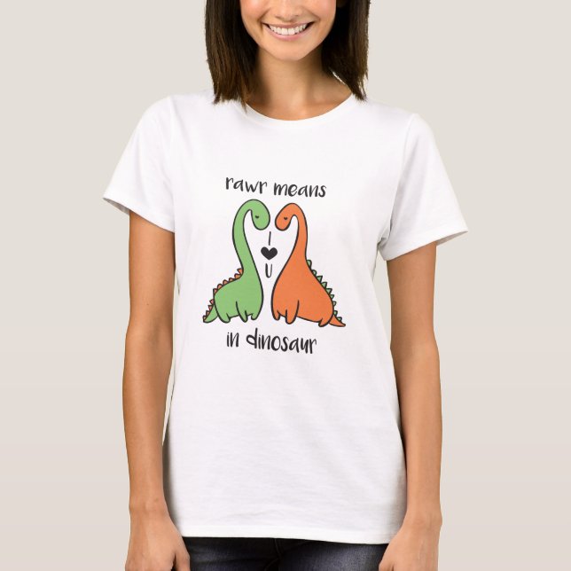 T-shirt Rawr dans le dinosaure (Devant)