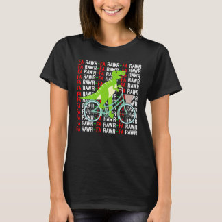 T-shirt Rawr Dino Dinosaur Cycle D'Équitation T Rex Biker 
