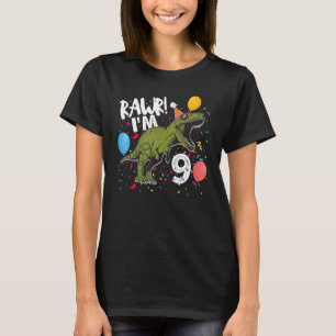 T-shirt Rawr I m 9 Birthday Boy Dinosaur rex Thématique 9e