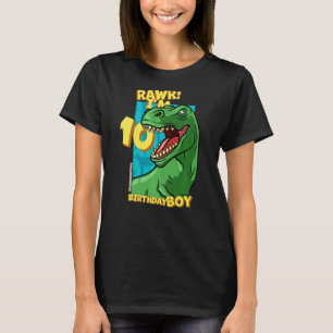 T-shirt Rawr I'm 10 Birthday Boys 10th Birthday Dino Tyran