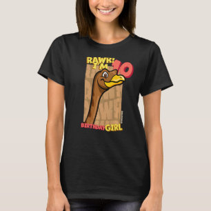 T-shirt Rawr I'm 10 Birthday Girls 10th Birthday Dino Gall