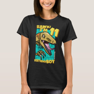 T-shirt Rawr I'm 11 Birthday Boys 11th Birthday Dino Velo