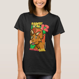 T-shirt Rawr I'm 12 Birthday Girls 12th Birthday Dino Xeno