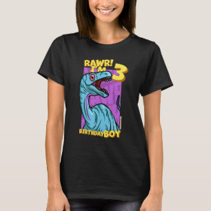 T-shirt Rawr I'm 3 Birthday Boys 3e Birthday Dino Noasau